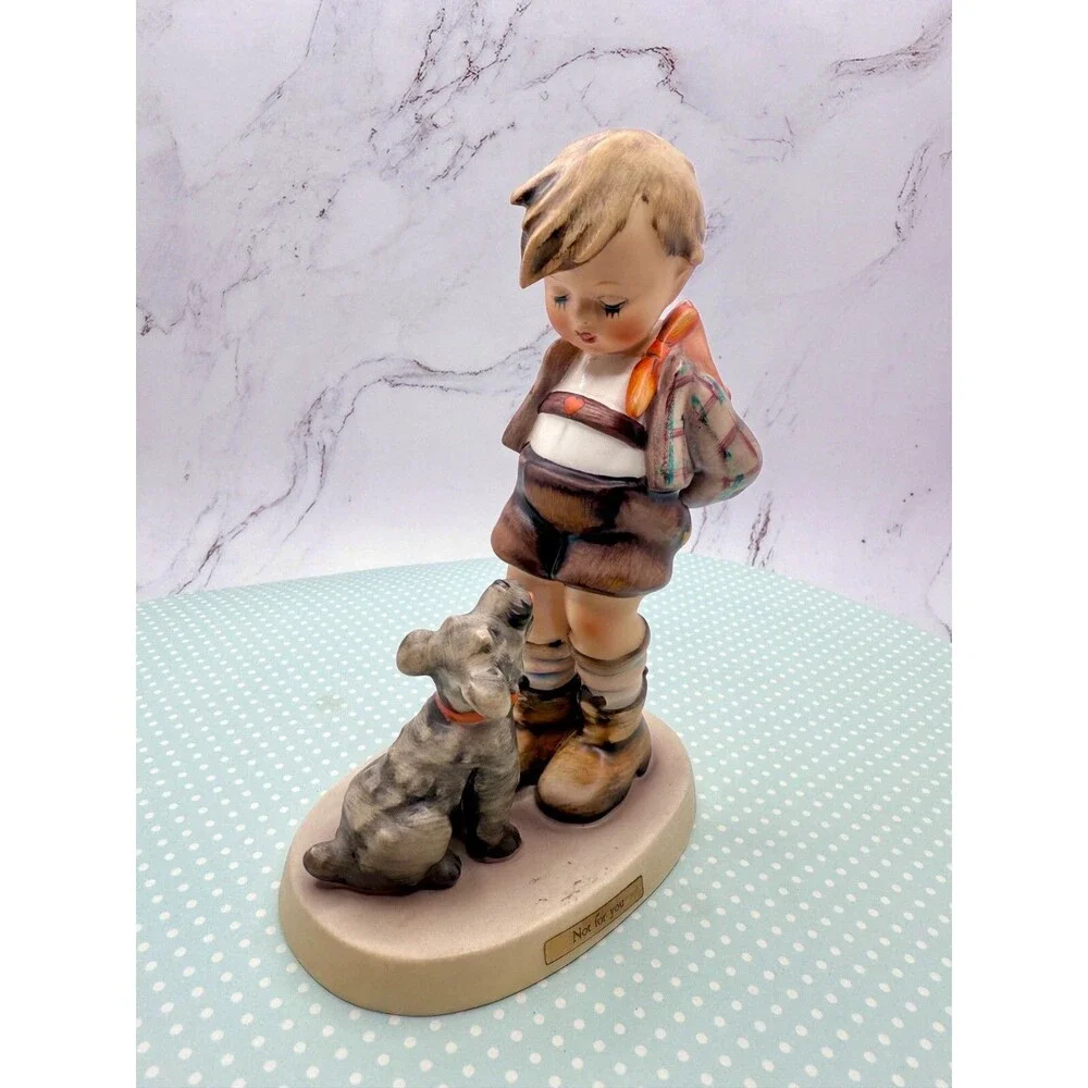 Hummel Goebel "NOT FOR YOU" Boy with Bouquet and Dog TMK4 #317 - 5.5" Tall - Picture 1 of 11